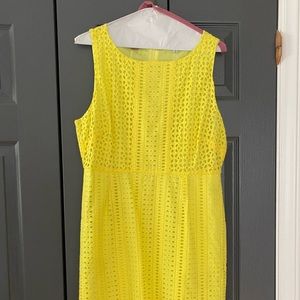 Madewell yellow shift dress